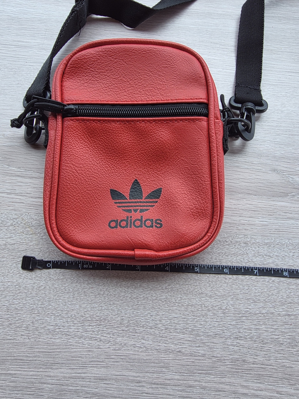 Adidas Red Crossbody Pouch Trefoil Logo (Unisex) - Picture 6 of 6